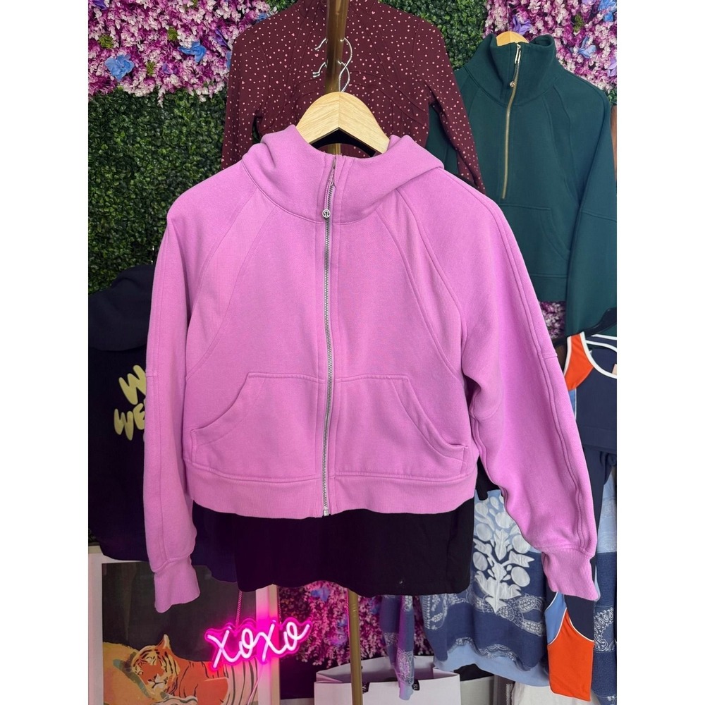 Lululemon Full Zip Scuba Hoodie Dahlia/Mauve/Pink XS/S MSRP $118 - Picture 2 of 9